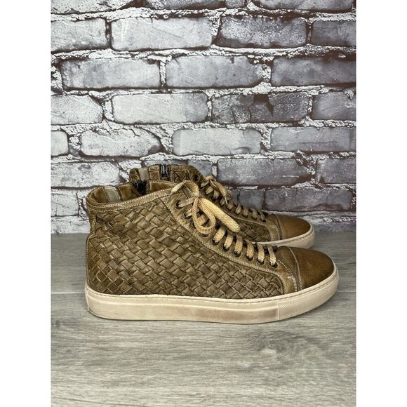 Calzoleria Toscana Brown Leather Lace Up High Top Sneakers Men’s Sz 43EU/10M US - Picture 13 of 16